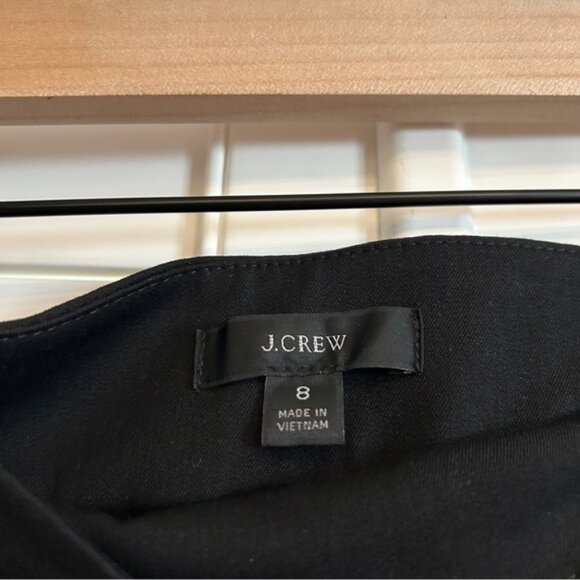J Crew Straight Leg Pull On Legging with Side Zip Black Size 8 - Picture 3 of 4